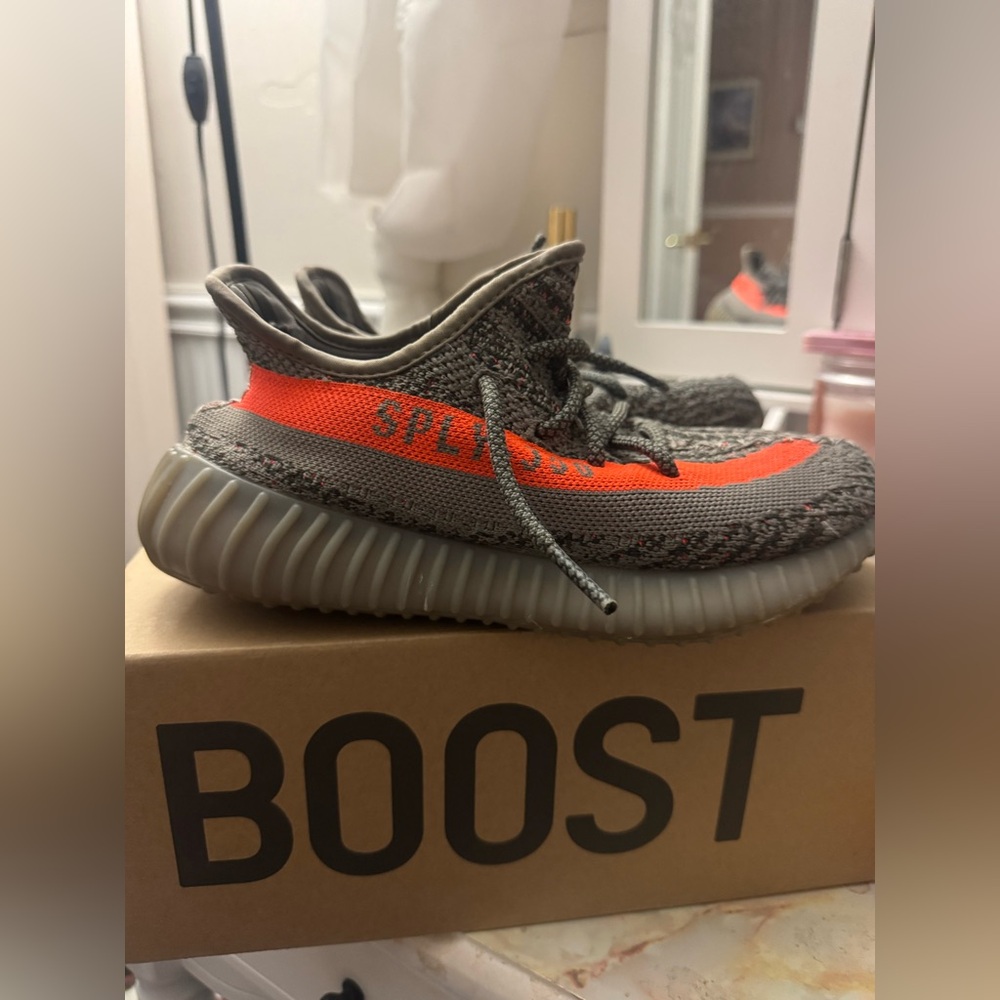Yeezy Boost in Gray and Orange